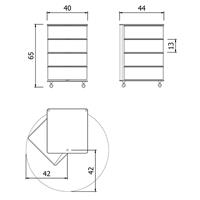 Itaca 4 Swivel-opening chest of drawers 3